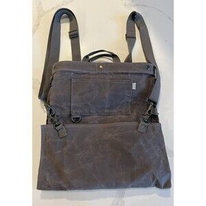 Barebones Living Harvesting/Gathering Bag Convertible Straps Waxed Canvas Grey